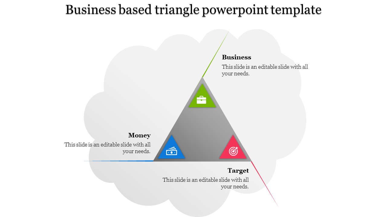 Triangle powerpoint template-Multicolor
